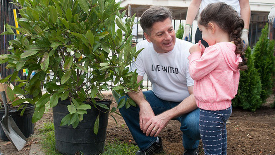 Jim Cawley volunteering at United Way's Day of Caring signature event